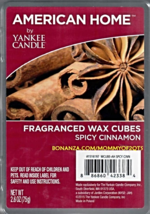 Spicy Cinnamon American Home Yankee Candle Fragranced Wax Cubes Tarts - £2.97 GBP