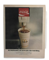 At McDonald’s We Serve You The Real Thing  Coca-Cola McDonald’s Vintage Print Ad - £6.27 GBP