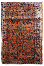 Handmade antique Persian Sarouk rug 4.1&#39; x 6.4&#39; (125cm x 195cm) 1920s - £4,395.73 GBP