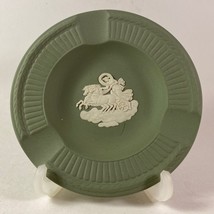 Rare Vintage Wedgwood Green Jasperware Classical chrioteer 4.5&quot; inches ashtray - £11.94 GBP