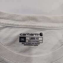 Carhartt K87 WHT Loose Fit Heavyweight Men's 2XL White Short Sleeve Cotton Shirt image 8