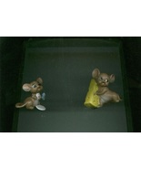 3 vintage JOSEF ORIGINAL mouse figurines graduate / cheese / plate mice - £9.46 GBP