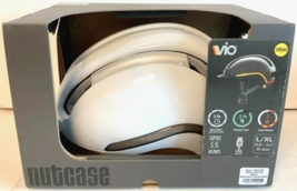 NEW Nutcase Vio LED Lighted Bike Helmet with MIPS- Size L/XL -Blanco Glass White - £114.44 GBP