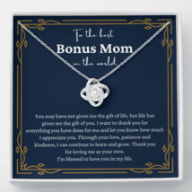Bonus Mom Necklace, Stepmom Gift, Step Mom Necklace, Gift From Step Daughter - £35.37 GBP+