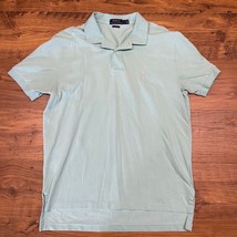 Polo Ralph Lauren Men&#39;s Large Classic Fit Mint Green Pique SS Polo Preppy - $19.49