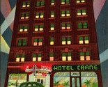 Vtg Linen Postcard San Francisco California CA Hotel Crane 245 Powell St... - $6.88