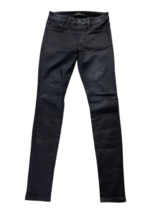 Joe's Jeans The Skinny Leg Denim Coated Black 25 USA Made Stretch Cotton Spandex image 1