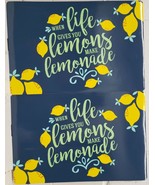 Set of 2 Vinyl Non Clear Placemats, WHEN LIFE GIVES YOU LEMONS MAKE LEMO... - £10.94 GBP