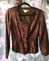 Victorian Style Goth Brocade Top By Maggie London 22? Fits Like M/L Exc Vintage - £39.15 GBP