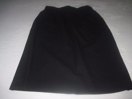 TALBOTS LADIES BLACK 100% WOOL STRAIGHT LINED KNEE-LENGTH SKIRT-6-BARELY... - $9.49
