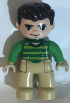 Lego Duplo Figure Man With Green Striped Shirt - £3.87 GBP