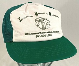 Industrial Motors &amp; Machining Hat-Denver CO-Mesh-Green-Snapback-Vintage - $8.10
