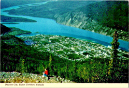 Postcard Canada Dawson Began Klondike Gold Rush 1896 Yukon River now Modern Town - £3.94 GBP