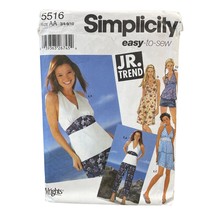Simplicity Sewing Pattern 5516 Dress Top Skirt Pants Shorts Junior Size 3/4-9/10 - £7.29 GBP