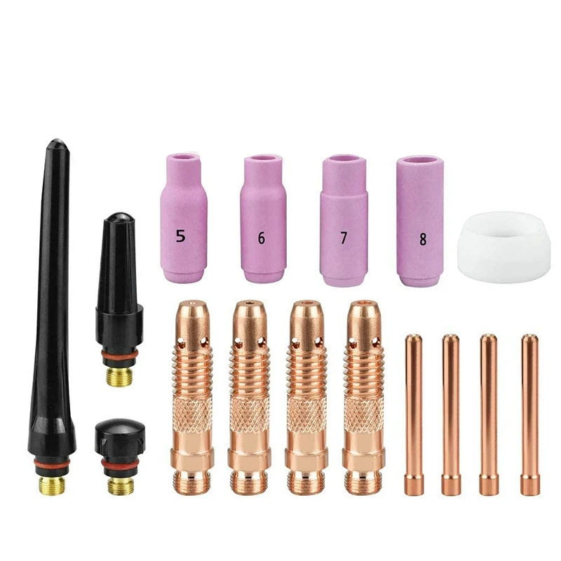 16Pcs TIG Welding Torch Accessories Nozzle Cup Collet Gasket Consumables... - $2,516.13 MXN