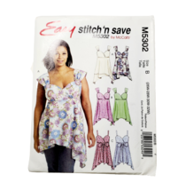 McCalls M5302 Sewing Pattern Womens Sz 26-32 Tops Uncut Stitch n Save - £11.67 GBP