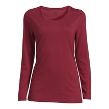 No Boundaries Juniors Scoop Neck T-Shirt with Long Sleeves, Size XS (1) Rich Red - £10.30 GBP