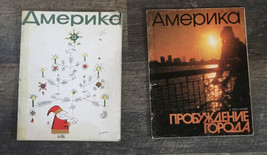 Two Vintage Magazines “America “ Published By USA Government Russian Language - £288.38 GBP
