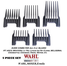 Wahl 5 In 1 Blade Attachment Guide Comb 5 P Set For Arco,Bravura,Figura,Chromado - $27.89