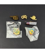 State of Oklahoma OK Lot of 7 Flag OKC Business VTG Hat Cap Lapel Tie Pins - $277.23 MXN
