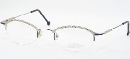 Vintage Free Art Logo 001 005 Silver Olive Tint /DARK Blue Eyeglasses 49-21-135 - £36.20 GBP