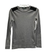 Lauren Ralph Lauren Crew Neck Long Sleeve Shirt Gray Black Patchwork Wom... - £13.94 GBP