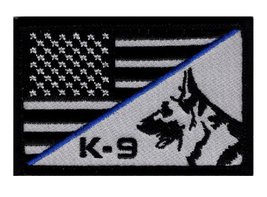 K-9 USA American Flag Thin Blue Line Police Swat Hook Patch (PK1) - £7.98 GBP