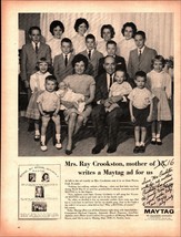1963 Maytag: Mrs Ray Crookston Mother of 16 Vintage Print Ad d2 - $22.24