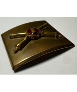 WWII, COAST ARTILLERY, BRASS, OFFICERS, WAIST BELT PLATE, HALLMARKED &quot;SU... - $1,194.39 MXN