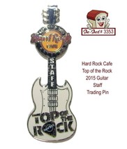Hard Rock Cafe Top of the Rock Guitar 2015 Staff Trading Pin - $14.95