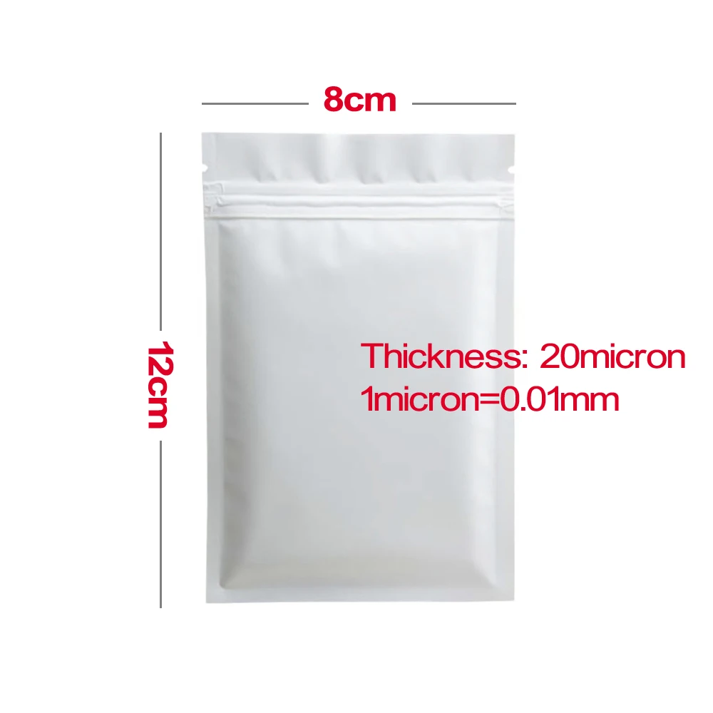 50pcs Matte Black White Heat Sealable Plastic Flat Mouth Ziplock Packaging Bag S - £94.23 GBP