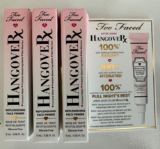 Lot  3 TOO FACED Hangover RX Replenishing Face Foundation Primer .16 oz Travel - $14.80