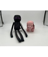 Minecraft Plush 15&quot; Enderman &amp; 6” Pig Licensed 2022 &amp; 2019 Toy Factory M... - £14.93 GBP