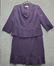 Danny &amp; Nicole 2 Pieces Jacket &amp; Dress Set Womens Size 16 Purple Shoulde... - $49.50