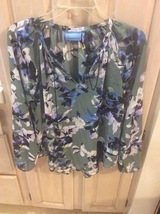 SIMPLY VERA VERA WANG WOMENS FLORAL LONGSLEEVE TOP - SIZE SM - FREE SHIP... - $27.39