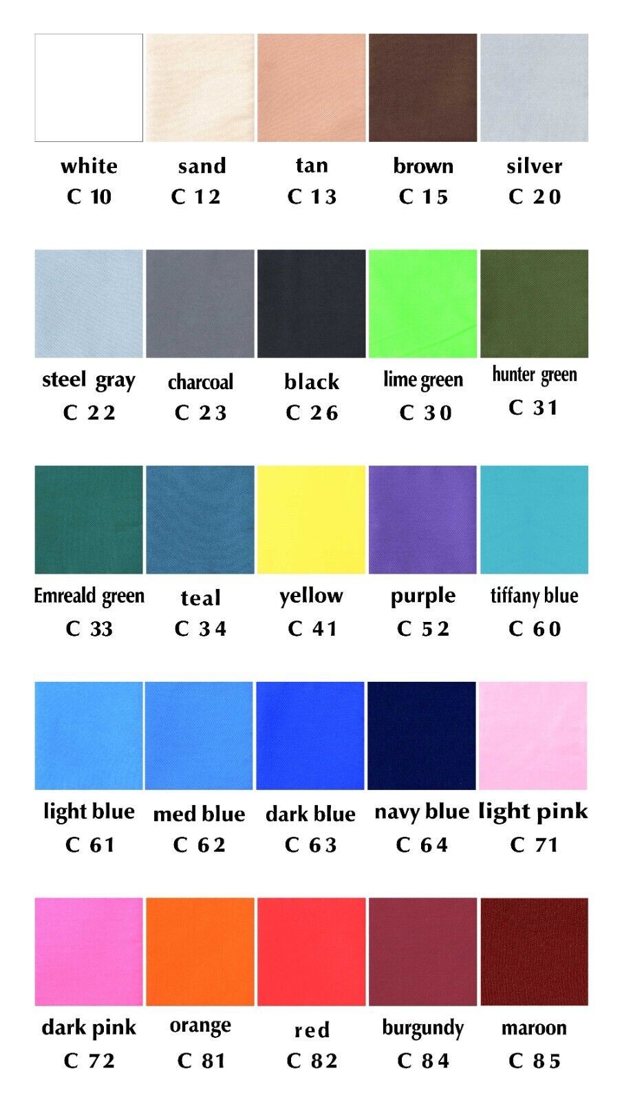 Color Samples for COTTON  seat covers , so you can check if it matches i... - $0.99