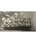12 Chrome Dice Charms For Making A Bracelet - €8,43 EUR