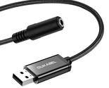 Usb To 3.5Mm Jack Audio Adapter, Usb To Aux Cable With Trrs 4-Pole Mic-S... - $17.99