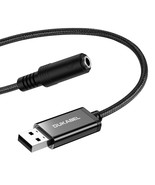 Usb To 3.5Mm Jack Audio Adapter, Usb To Aux Cable With Trrs 4-Pole Mic-S... - $17.99