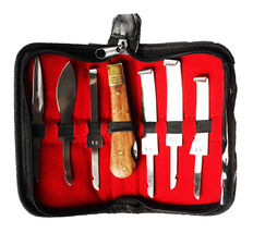 Horse Farrier Tool Changeable 6-Piece Hoof Set w/ Wooden Handle 98495 - €16,86 EUR