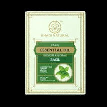 Low Cost Khadi Natural Basil Pure Essential Oil 15 ml Ayurvedic Skin Fac... - $18.38