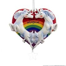 Love is Magical Rainbow Heart Unicorn Ornament A1944 - $14.83