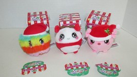 Squeezamals blind box lot 3 holiday Puffy fluff ball Tess Panda Yule Pig... - $17.81