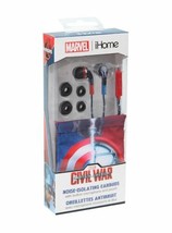 iHome Marvel Captain America Civil War Noise-Isolating Earbuds w/ Microp... - £9.52 GBP