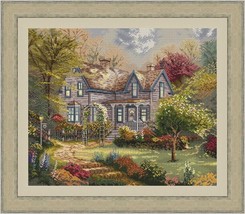 Cottage cross stitch country house pattern pdf - old house embroidery chart - $15.99