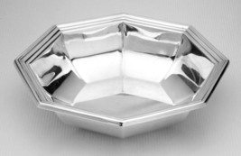B&amp;W 7” Sterling Silver Plated Scaloped Octagon Polished Serving Dish Bowl Canada - £14.89 GBP