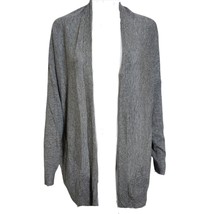 Eileen Fisher Cardigan Women Large Gray Wool Nylon Silk Blend Slouchy Sw... - $39.62