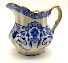 Burgess Leigh Middleport Pottery Blue/White Small Pitcher  - Vintage - 4&quot; Tall - £22.10 GBP