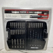 Porter Cable Drill and Drive Set 35 Piece Screw Bits Storage Case Wood M... - £35.68 GBP