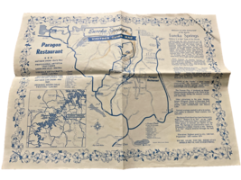 Eureka Springs Arkansas Map Vintage White &amp; Blue Ephemera 1960s Everett ... - $48.86 CAD